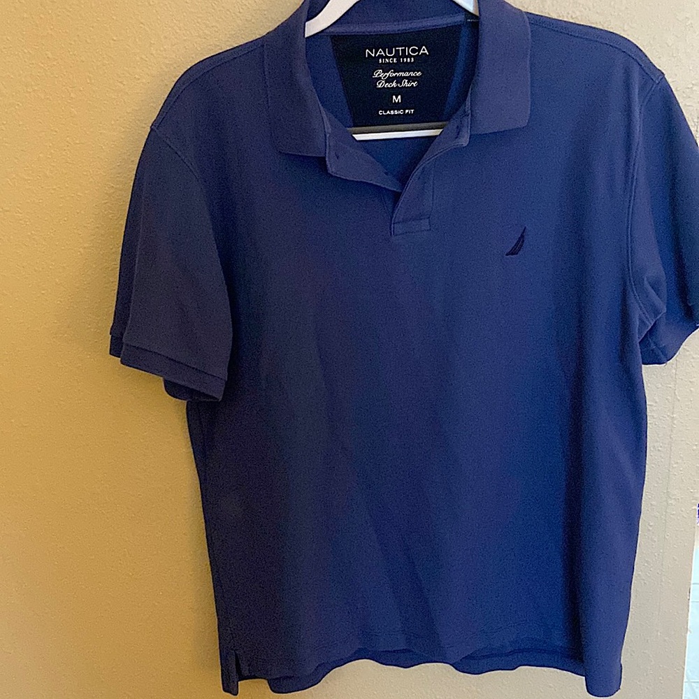 Navy Blue Nautical Mens polo